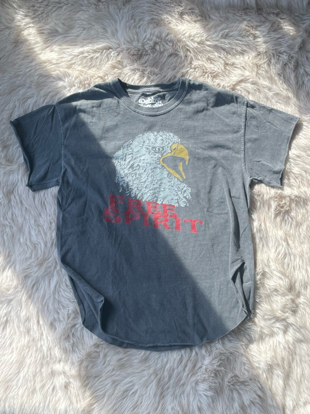 Eagle Print Charcoal Graphic Tee